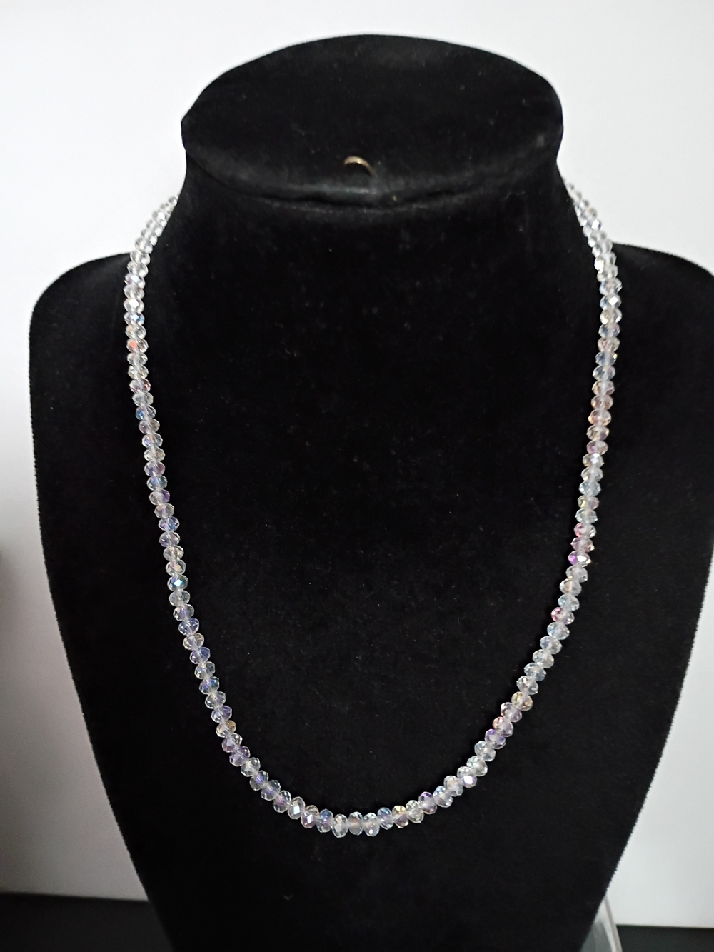 Vintage Estate Aurora Borealis Crystal Bead Necklace